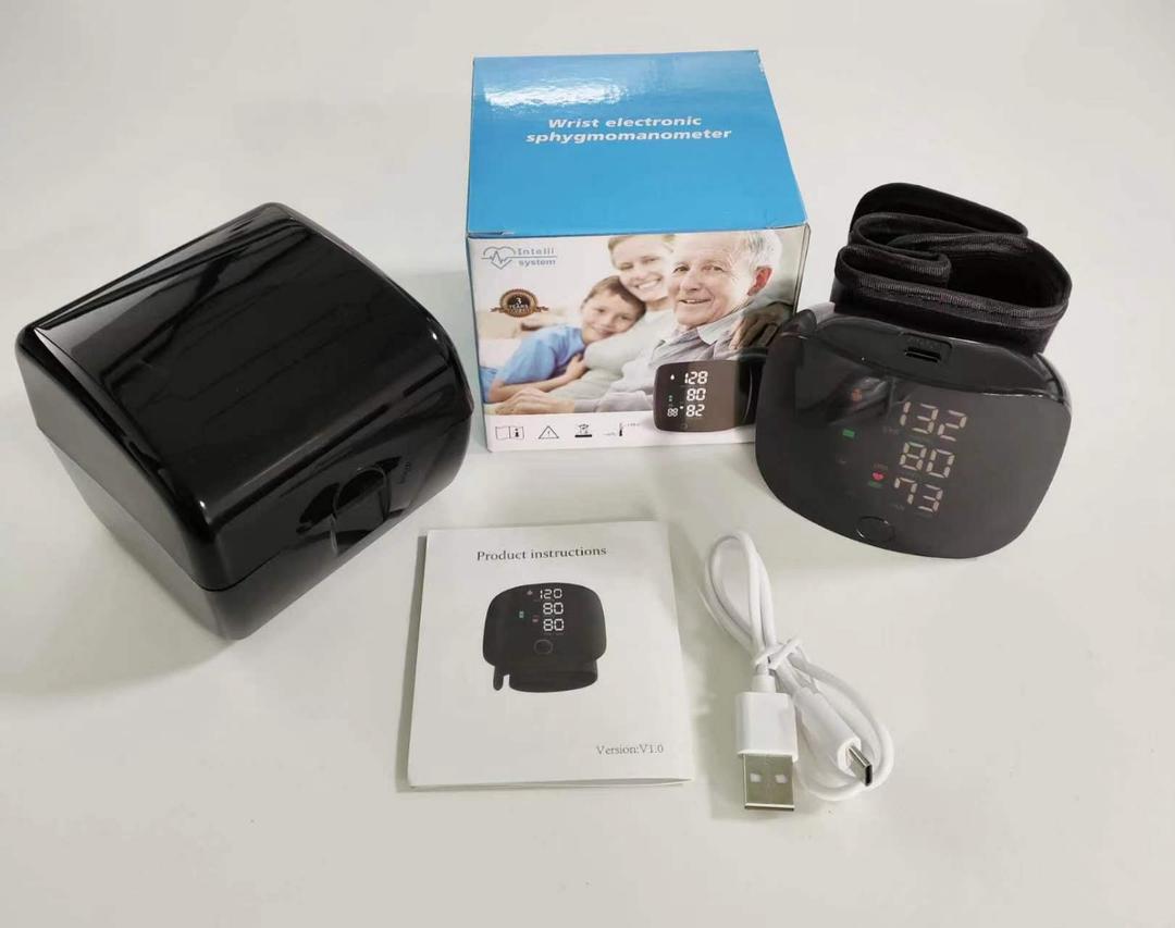 Rechargeable wrist blood pressure monitor